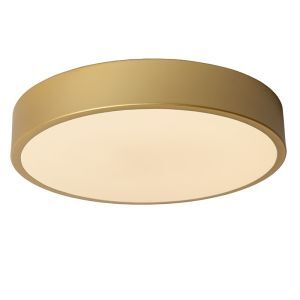 Plafón de techo moderno dorado, Unar, 18W, 2700K LED, regulable en 3 pasos
