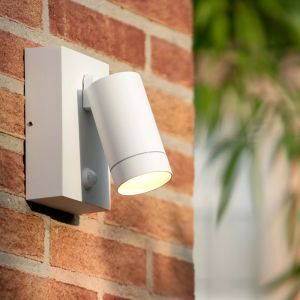 Aplique exterior con sensor de movimiento moderno blanco, Taylor, IP54