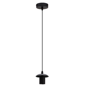 Lámpara colgante sin pantalla negra de aluminio, Rika