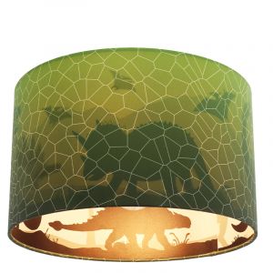 Lámpara de techo infantil verde moderna, Dino