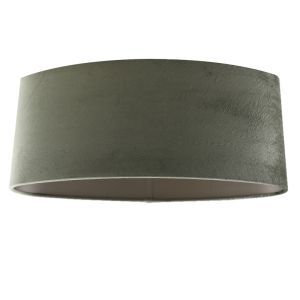 50 cm pantalla lámpara terciopelo verde oval, Emilius