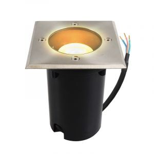 Foco suelo exterior cromado moderno, Clenton, IP44