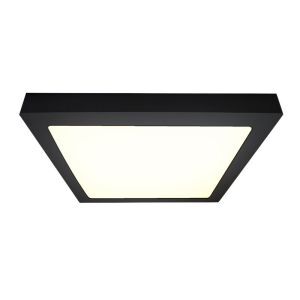 Plafón de techo de aluminio negro, Rolo, 24W, 4000K LED