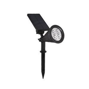 Estaca solar para jardín negra, Oualid, 2W, 5500K LED, IP65