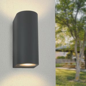 Lámpara exterior de aluminio antracita, Corina, IP44