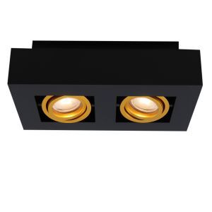 Aplique de techo de aluminio dorado, Noraly