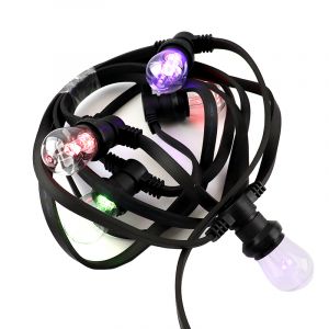 10m guirnalda exterior con 10 bombillas RGB (incl. controlador)