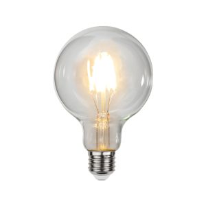 Bombilla LED filamento E27 regulable G95, 4,7W, 2700K