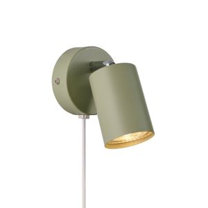 Foco de pared moderno verde, Explore, con interruptor