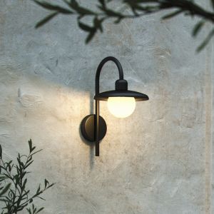 Lámpara exterior antigua negra, Berlo, IP44