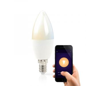 Bombilla inteligente E14, Wi-Fi, luz blanca cálida a fría