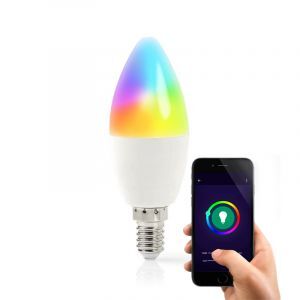 Bombilla LED E14 Wifi Smart, todos los colores y blanco cálido
