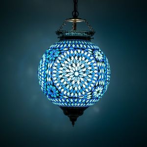 Lámpara colgante azul oriental, Aziza
