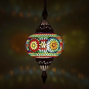 Lámpara colgante multicolor oriental, Aicha