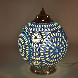 Lámpara de mesa azul oriental, Dalil