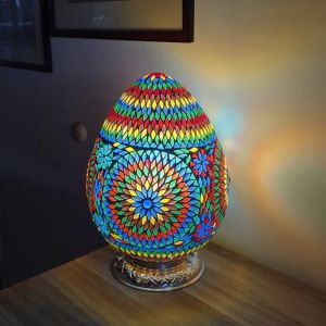 Lámpara de mesa multicolor oriental, Lara