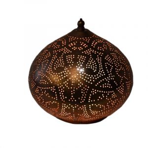 Lámpara de mesa de filigrana cobre, Nour
