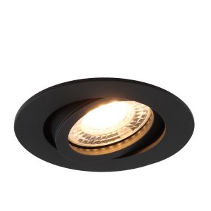 Foco empotrable negro de aluminio, Onno