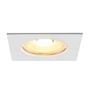 Foco empotrable blanco de aluminio, Rudo
