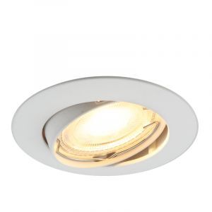 Foco empotrable blanco de aluminio, Rudo