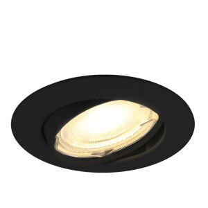 Foco empotrable negro de aluminio, Rudo