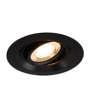 Foco empotrable negro de aluminio, Tycho