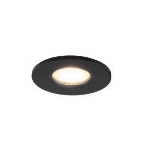 Foco empotrable mini de aluminio negro, Philomena, 1,5W, 2700K LED, IP44