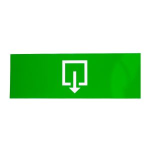 Adhesivo de iluminación de emergencia, salida.