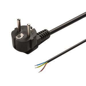 Cable de conexión, 1,5 m, 3x 0,75 mm², negro