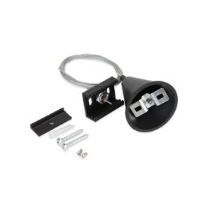 Set colgante para iluminación sobre carril trifásico, 3 metros, negro, Pro