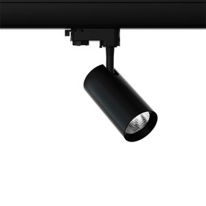 Foco de carril trifásico negro Esmiralda, 10W, 4000K, Pro