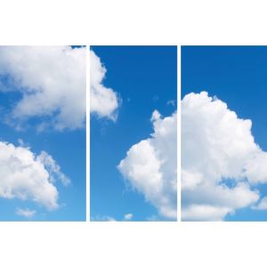 Impresión fotográfica nube - juego de 3 placas acrílicas con impresión, para paneles LED de 120x60 cm
