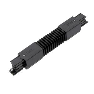 Conector flexible para iluminación en carril trifásico, negro, Pro