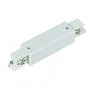 Conector en forma de I para iluminación sobre riel trifásico, blanco, Pro