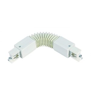 Conector flexible para iluminación en carril trifásico, blanco, Pro