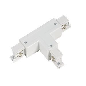 Conector en forma de T para iluminación sobre riel trifásico, izquierda 2, blanco, Pro