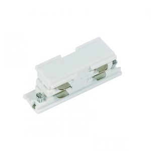 Conector interno en forma de I para iluminación sobre riel trifásico, blanco, Pro