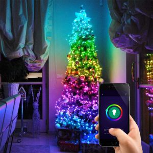 Luces de Navidad controlables por aplicación, 9,9 metros con 100 LEDS