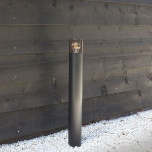 Lámpara exterior negra moderna, Sanel, IP44