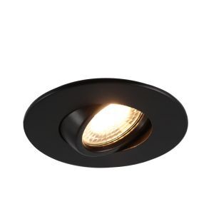 Foco empotrable baño negro moderno, Jill, IP44