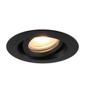 Foco empotrable baño negro de aluminio, Jorin, IP65
