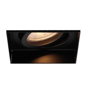 Foco empotrable trimless negro de aluminio, Royce