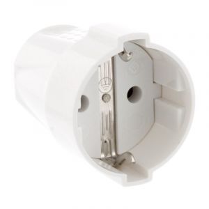 Enchufe de contraste SCHUKO 10/16 Ampere, Blanco