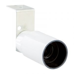 Montaje E14 con soporte en ángulo recto, blanco