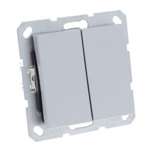 Interruptor Q-Link S-Line Interruptor / Interruptor integrado, gris / color aluminio