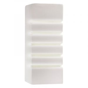 Aplique up down de vidrio blanco, Lysan