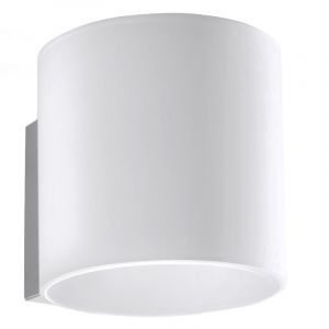 Aplique up down de vidrio blanco, Jermain