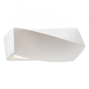 Aplique up down de vidrio blanco, Annick