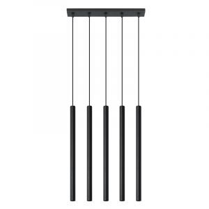 Lámpara colgante de aluminio negra, Hillary