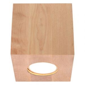 Aplique de techo de madera marrón, Andro